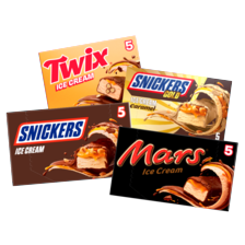 Mars, Twix of Snickers ice bars